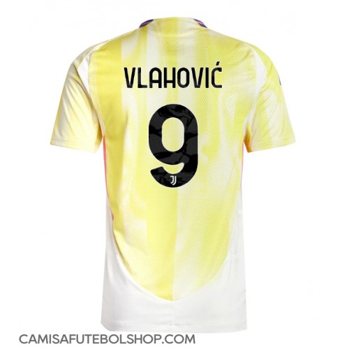 Camisa de time de futebol Juventus Dusan Vlahovic #9 Replicas 2º Equipamento 2024-25 Manga Curta